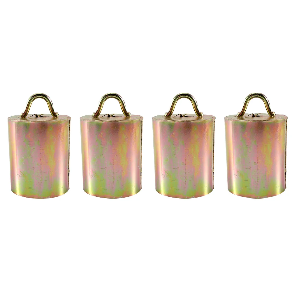 

4pcs Cow Large Size Galvanized Alloy Livestock Hanging Bells For Anti Lost Pet Collar Ornaments Farming Accessories Horse Sheep