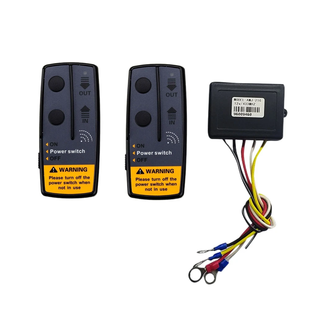 

1 Set 12V/24V 50M Digital Wireless Winches Remote Control Recovery Kit Twin Handset ATV Truck 120W 100Ft