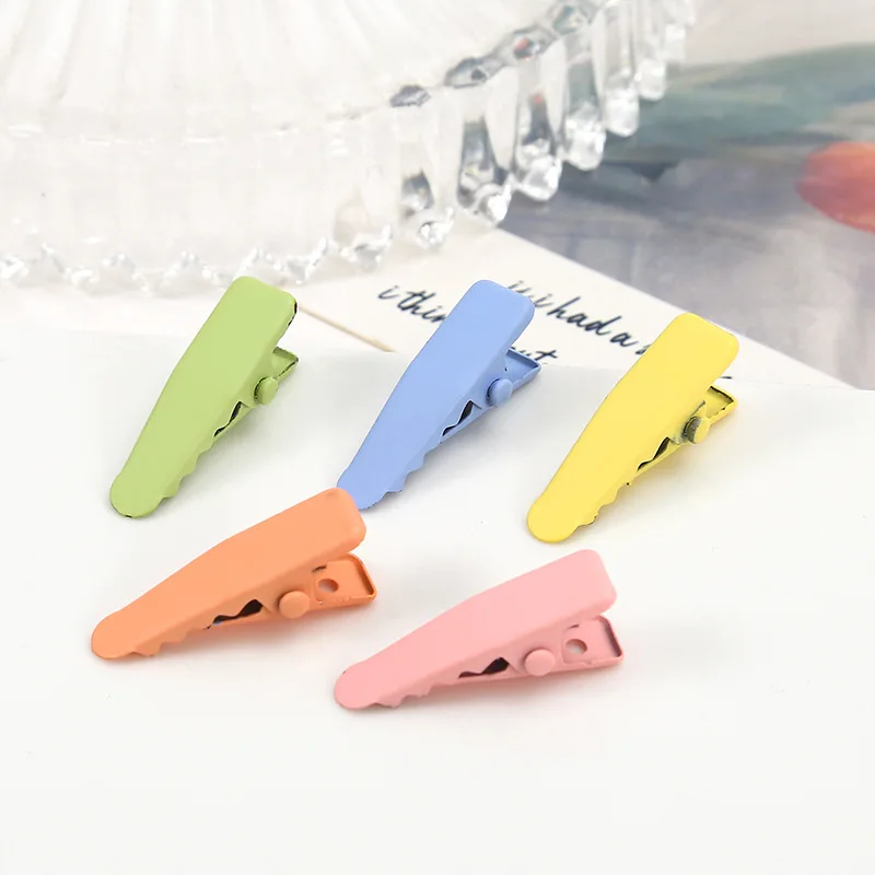 10/20/40Pcs Mini 2.4cm DIY Hair Accessories Candy Color Hairpin Cute Solid Hair Clip Alloy Metal Duckbill Barrette Girl Headwear