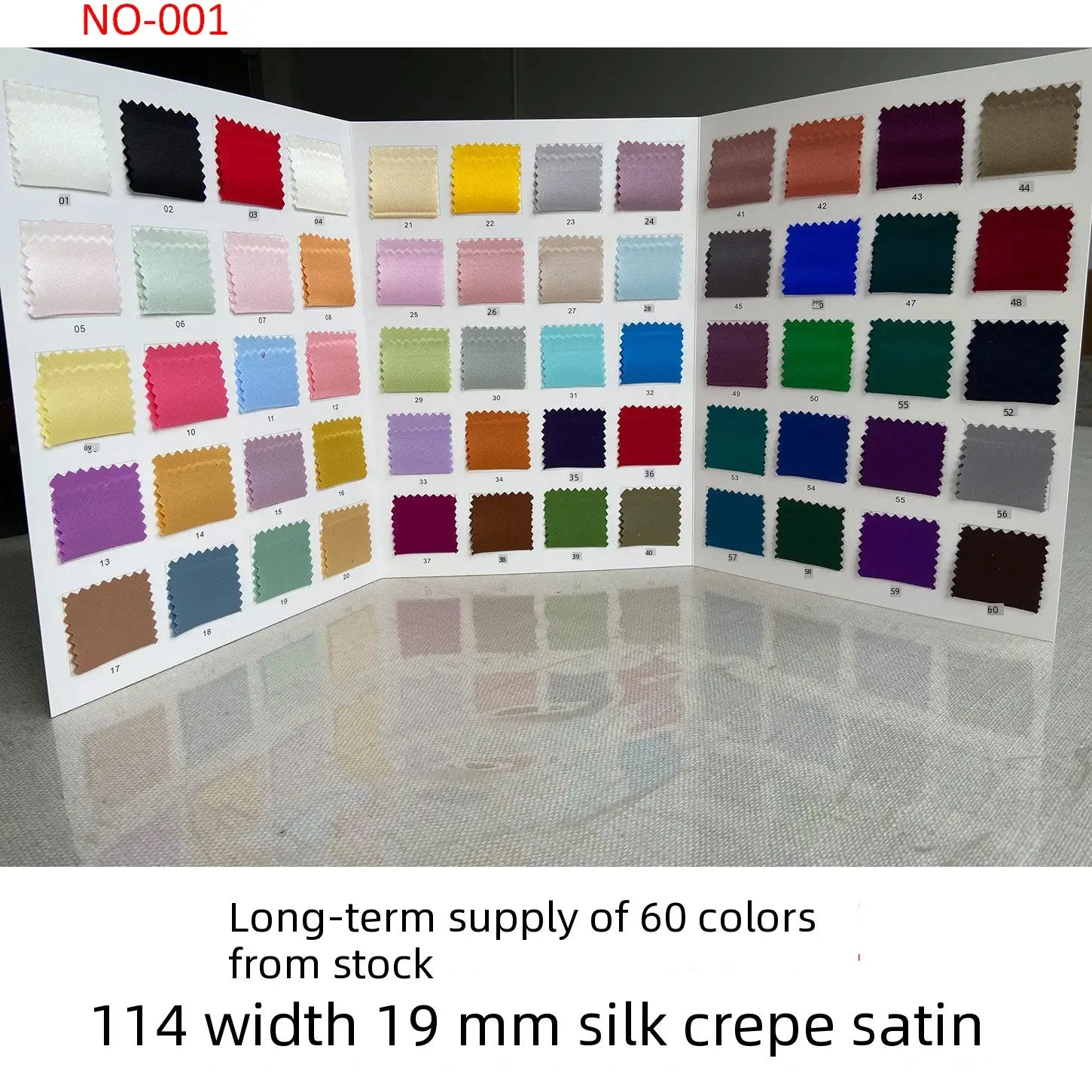 Silk Fabric Swatch Card Book - Multicolor Charmeuse, Crepe De Chine, Dupioni Chiffon