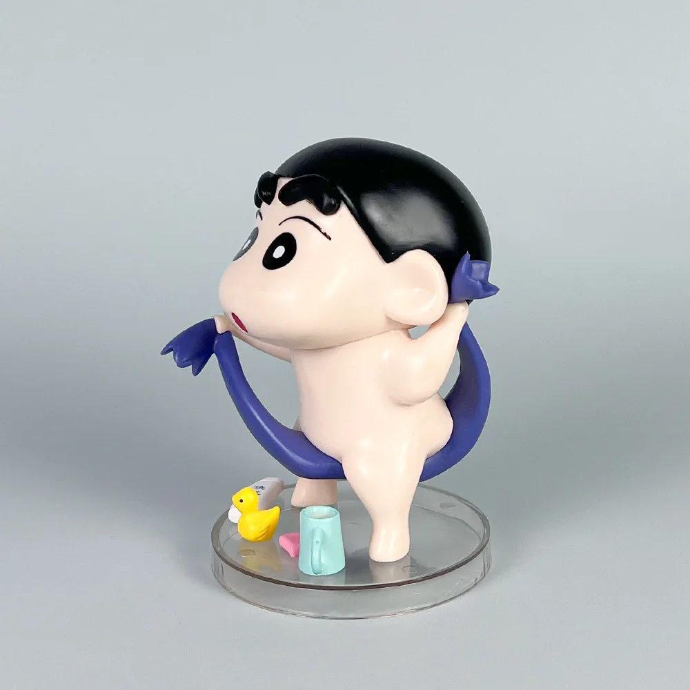 13cm shinchan figura de ação anime crayon shin-chan figuras gk banho boneca ornamentos bonito menina decoração desktop decorar brinquedo