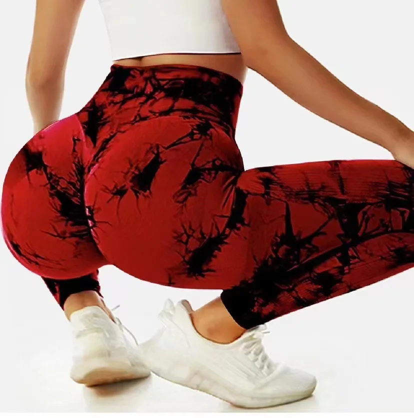 Sporty Leggings Woman GYM for Fitness Push Up Woman GYM Sports Tights for Women Yoga Athletic Sexy Tie Dye High Waisted Leggings