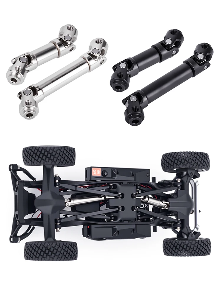 Edelstahl-Antriebswelle für Axial SCX30 1/30 - Upgrade-Teile für Ford Bronco, Jeep Wrangler JLU, Chevrolet K10 RC Crawler