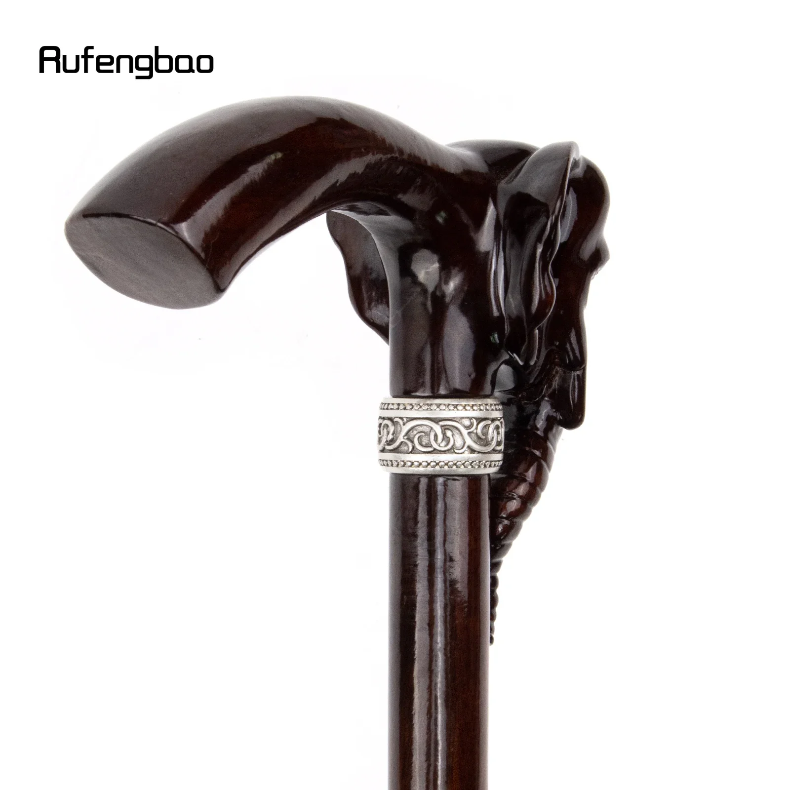 Elephant Wooden Single Joint Fashion Walking Stick Decorative Cospaly Party Walking Cane Halloween Mace Wand Crosier 92cm