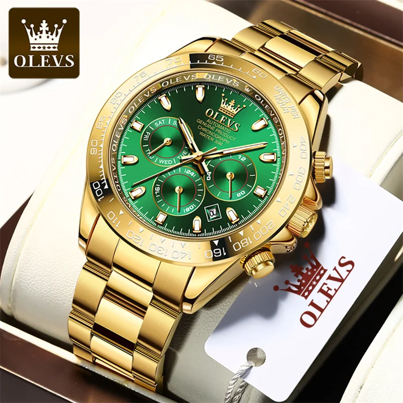 OLEVS Multifunction Men Watches Luxury Famous Top Brand Waterproof Luminous Automatic Mechanical Men\'s Dress Watch Reloj Hombre