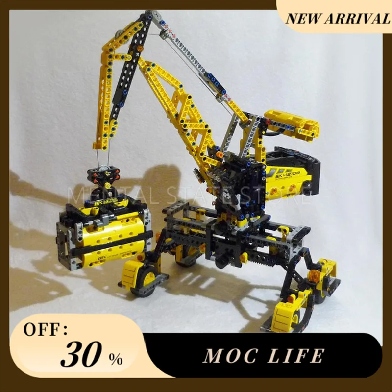 NEW 1067PCS Customized MOC Harbour Crane Building Blocks Technology Bricks DIY Creative Assembly Education Toys Holiday Gifts