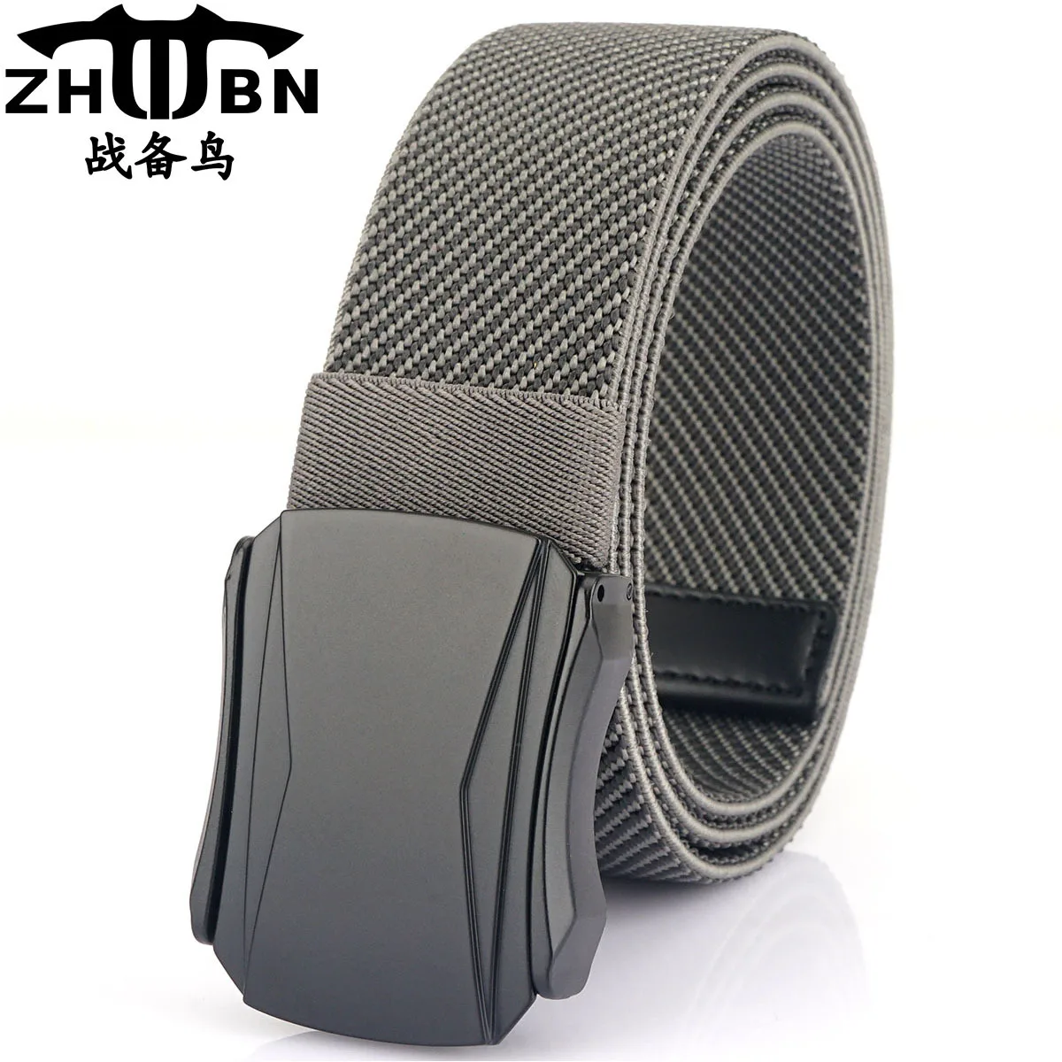 New functional buckle men's belt casual versatile jeans with outdoor sports elastic elastic belt