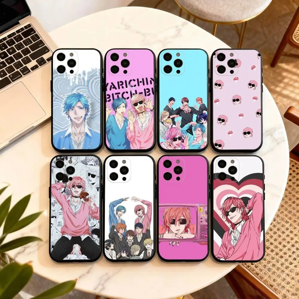 

A-Ayato Yuri Y-Yarichin Club Phone Case For iPhone 17,16,15,14,13,12,11 Plus,Pro Max,XS,Soft Silicone Black Cover