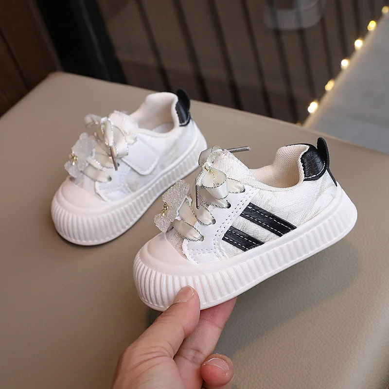 Korean Style Girls Board Shoes Spring Autumn Sneakers Children's Breathable Running Shoes Casual Student Soft Sole Kid Shoes