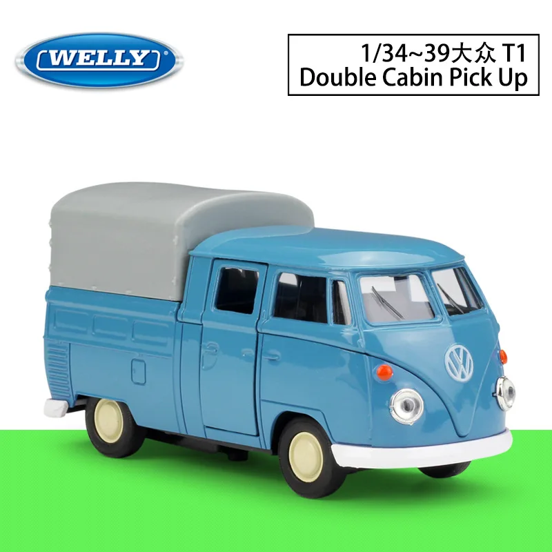 Il Welly 1:36 Vw T1 Double Cabin Pick Up: Un Modello in Lega per gli Appassionati di Auto Classiche