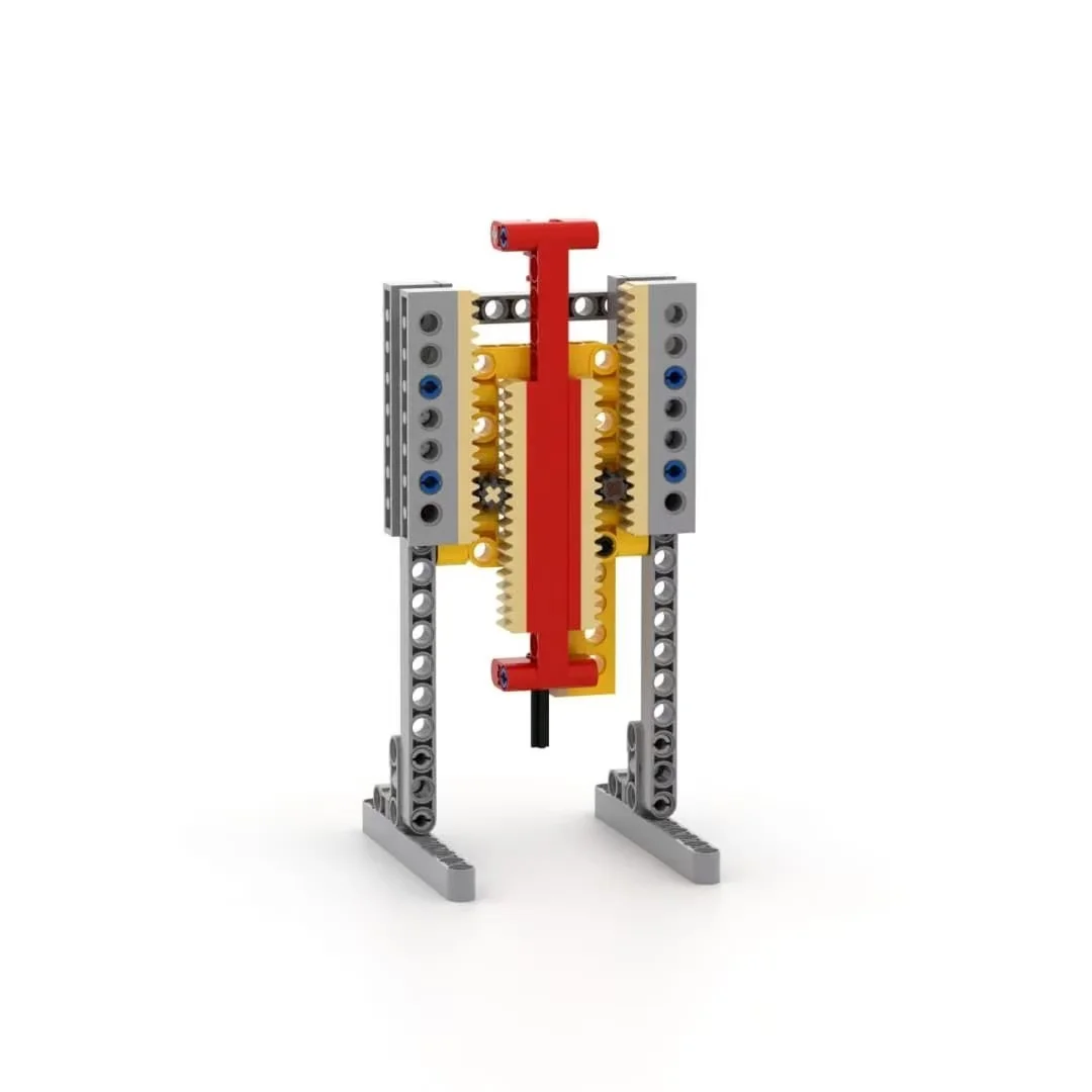 4358 Small Particle Technology Gear Mechanical Model Assembly Multi segment Rack Expansion Mechanism Assembly Building Block Toy
