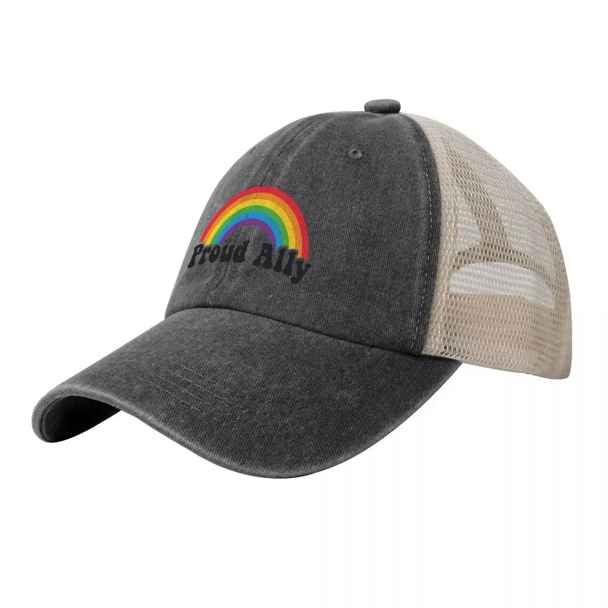 Proud Ally LGBT Pride Rainbow Gay Awareness Queer Visibility Dark Baseball Cap hard hat Dropshipping Baseball Men Women's