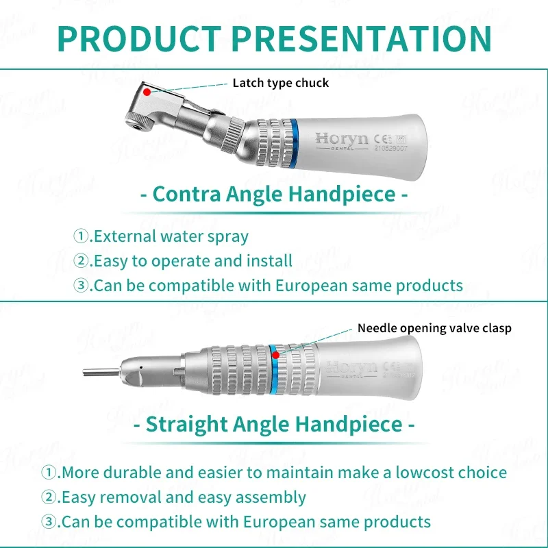 Horyn Den tal Motor de pieza de mano de baja velocidad, precio para estudiantes, Kit de uso Popular