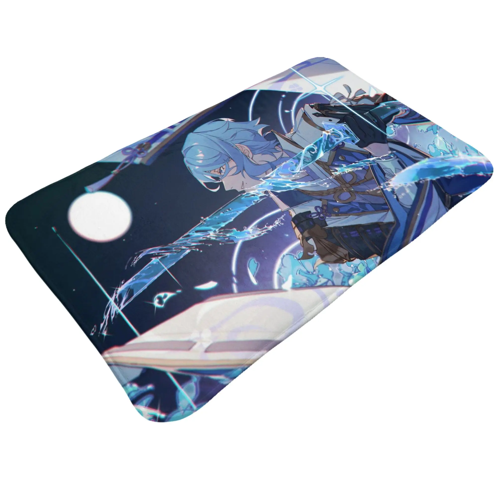 Blue Water Flow Anti-Slip Doormat Living Room Mat Ayato Welcome PatternHomeDecor