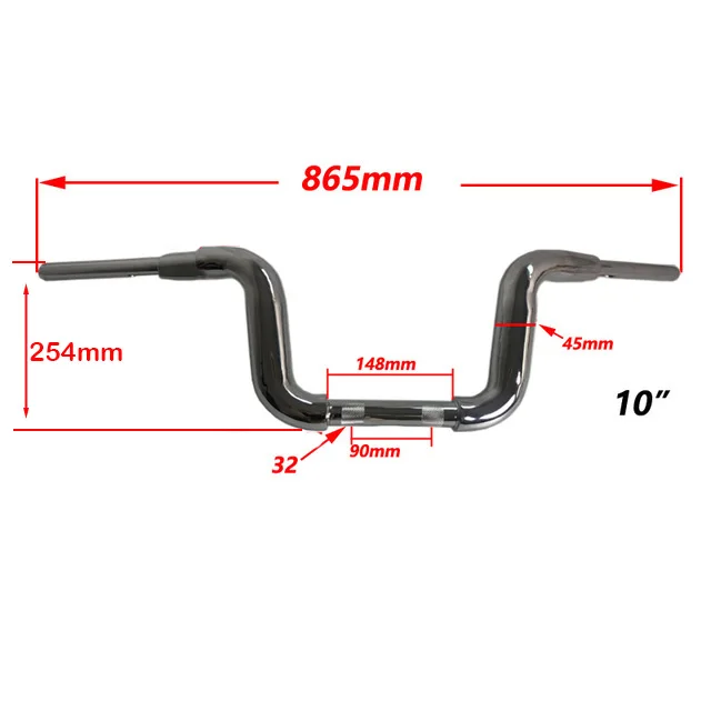 Motorfiets 45mm APE Hanger Stuur 10"12"14" Rise voor Harley 883 1200 Road King Fat Boy Dana Street Fighter