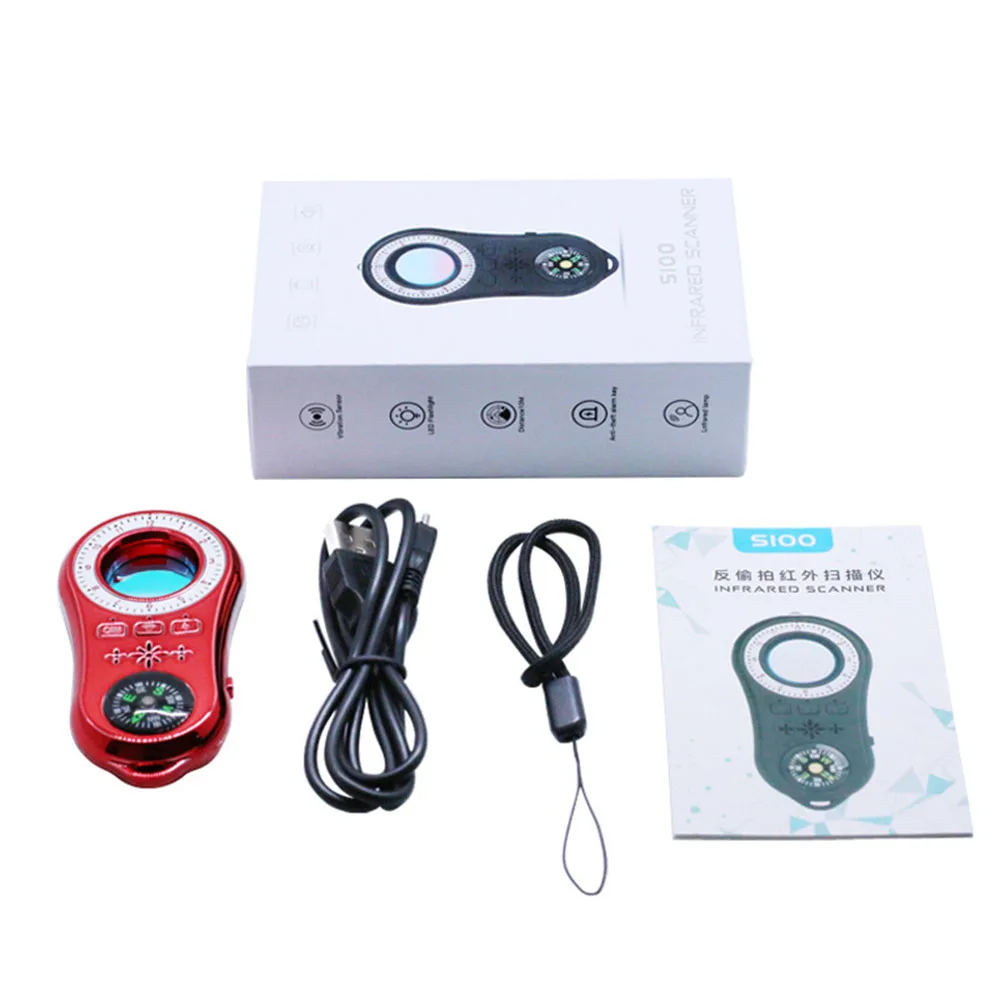 S100 RF Bug Signal Detector Infrared Scanning Traveling Easy Operate Hotel Protection Anti Camera Detector