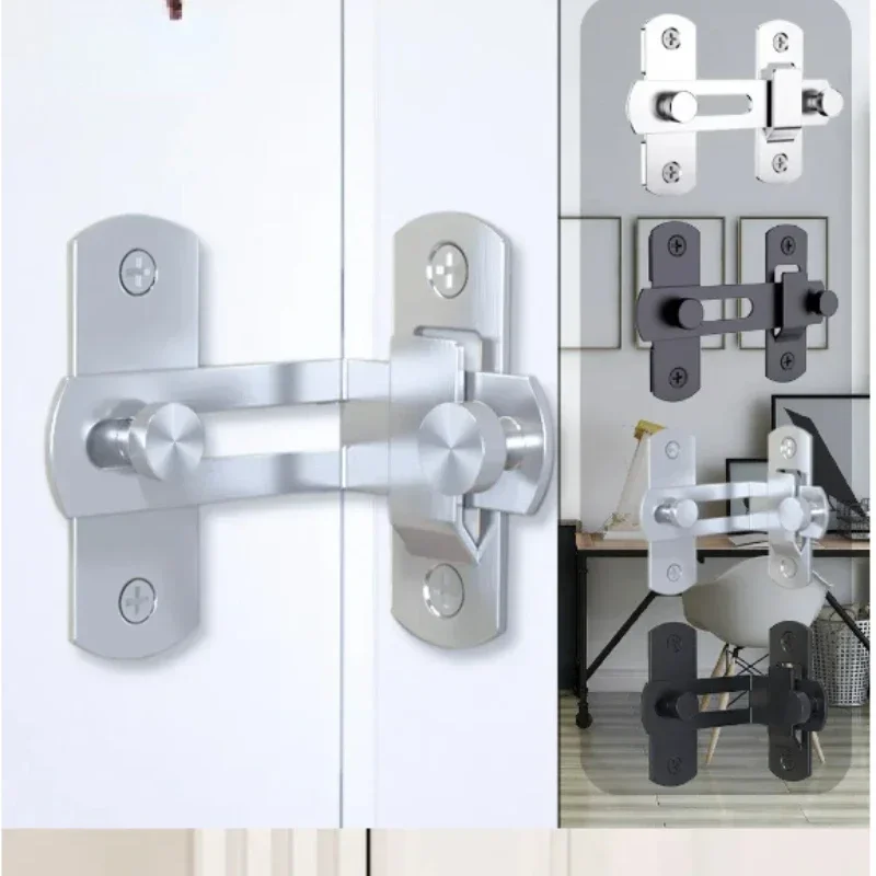 

90 180 Degree Door Buckle Stainless Steel Lock Sliding Door Right Angle Buckle Door And Window Bathroom Bending Latch