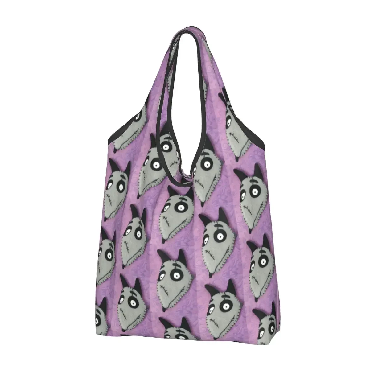 Custom Recycling Frankenweenie Sparky Shopping Bag Women Tote Bag Portable Grocery Shopper Bags