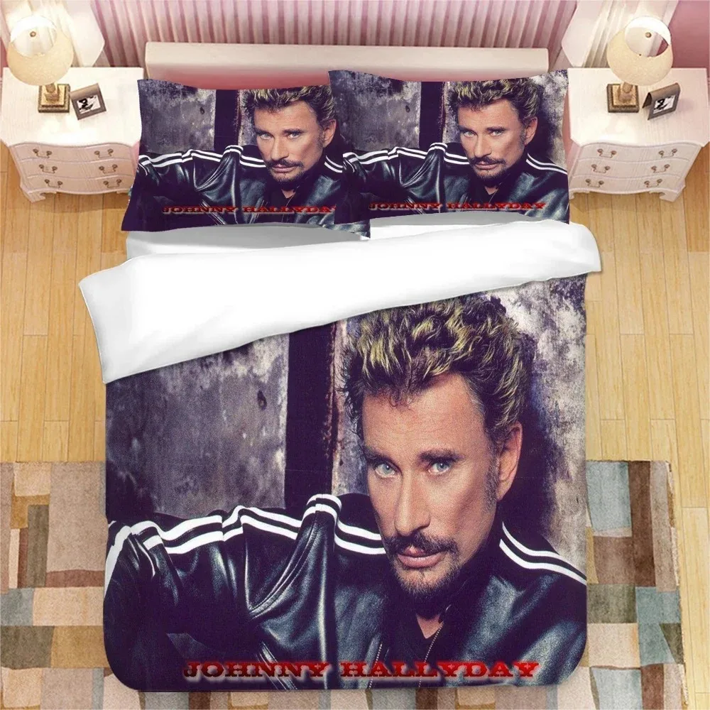 Johnny Hallyday 3D NEW Duvet Cover Pillowcase Bedding Set Adult Boy Girl Bedroom Decoration Children Single Double Large