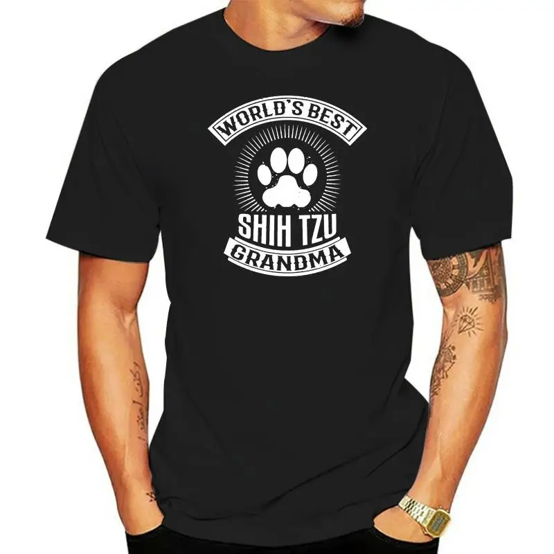 The New World's Best Shih Tzu Grandma Tshirt Men Cotton Women T Shirts O-Neck Oversize S-5xl