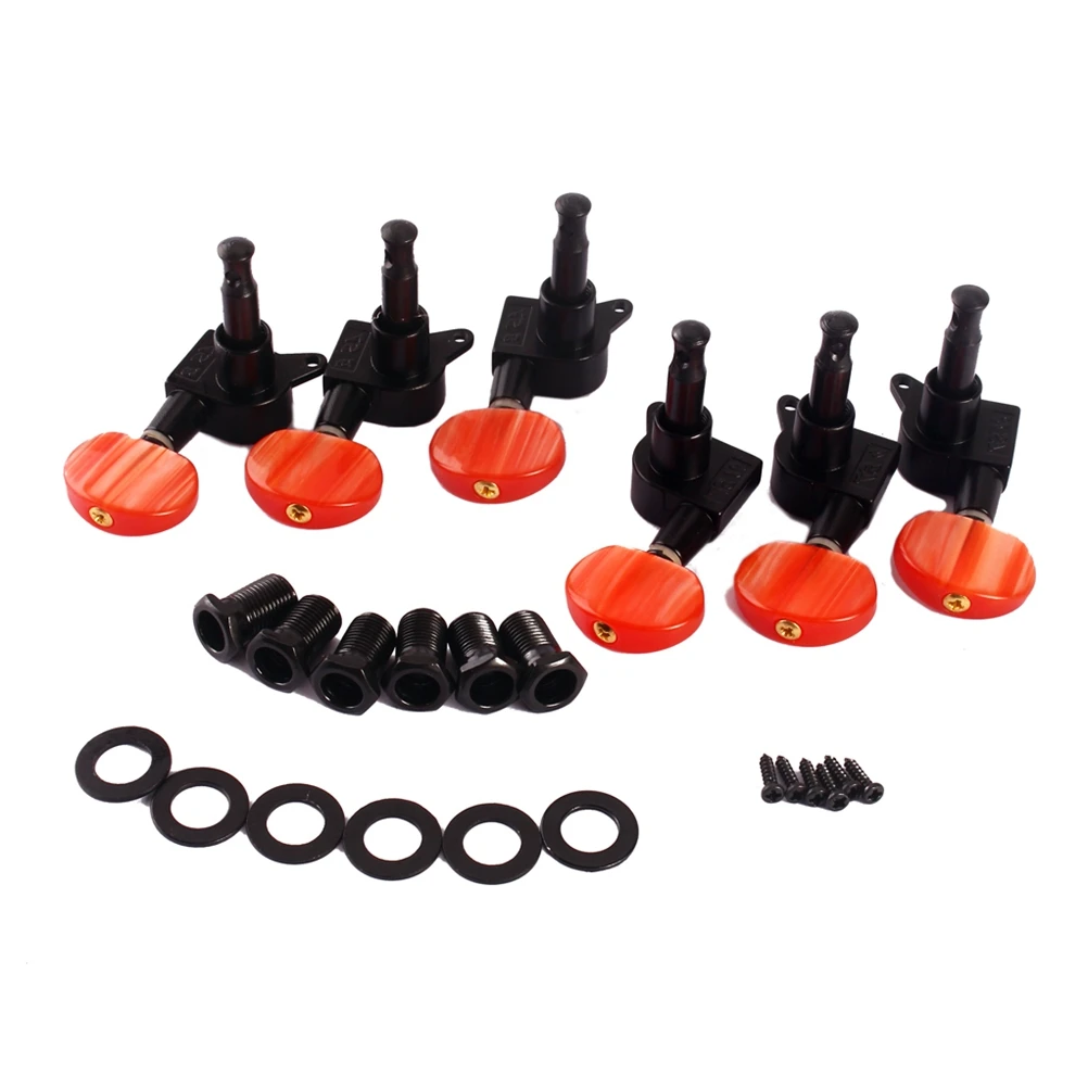 

6 PCS Pegs Guitar Tuner Tuners Tuning Electric Key Machine Head Replacement Buttons Knob