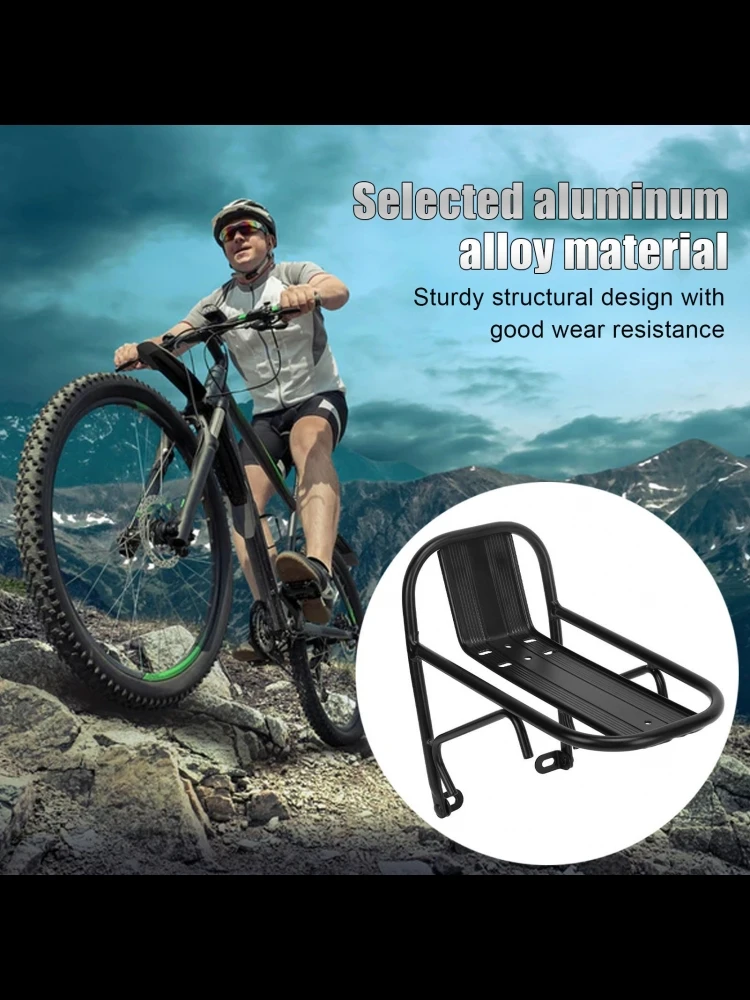 AliExpress Qiilu Mountain Bike Accessories Bike Front Rack Aluminum Alloy Luggage Carrier Racks Mountain Bike Front Luggage Rack for Cycling