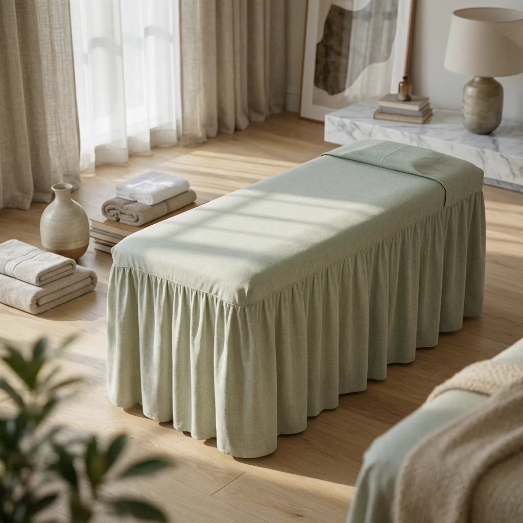 Massage Bed Cover Long-Lasting Massage Table Sheet with Face Hole Treatment Table Cover Reusable Linen Breathable