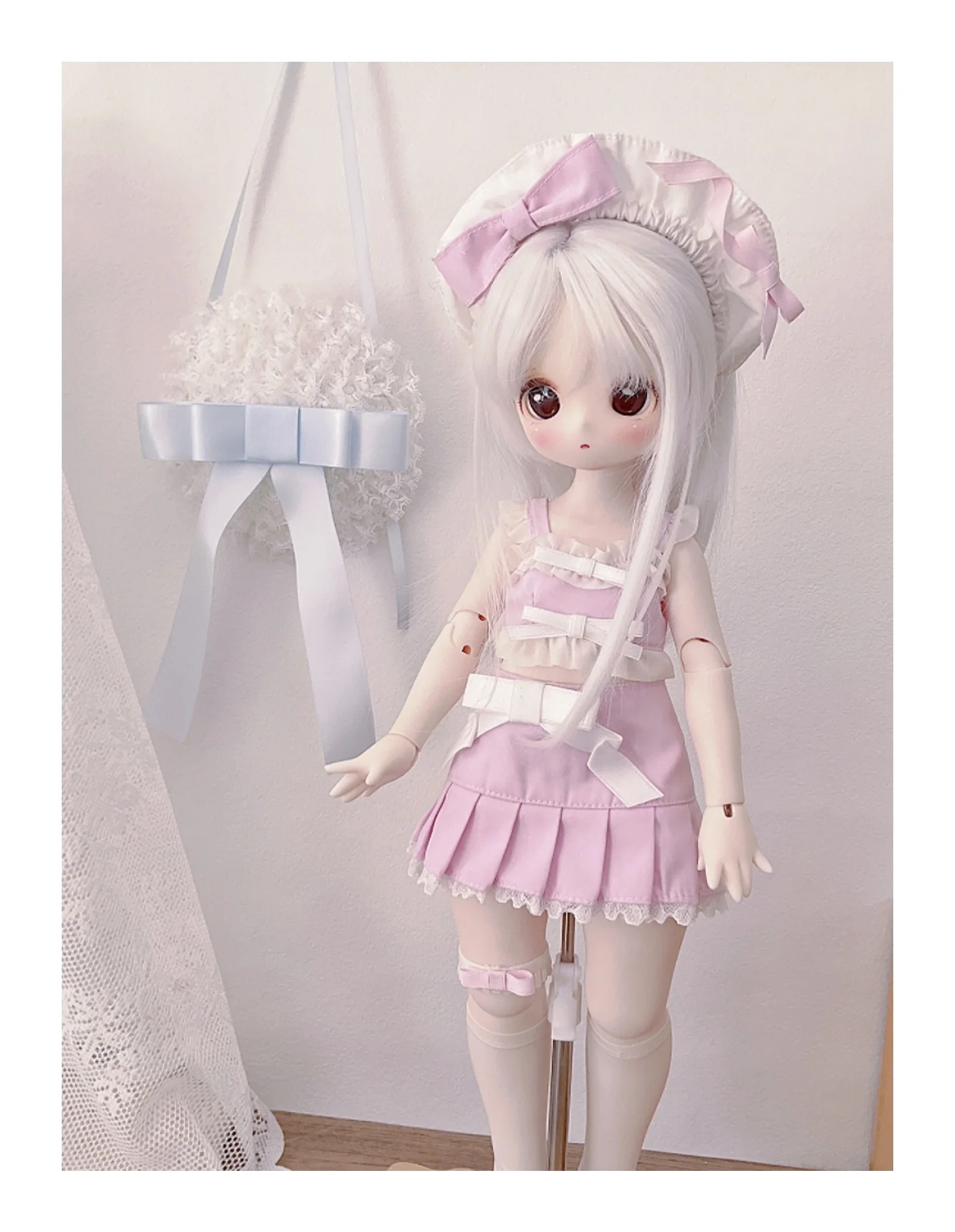 BJD doll clothes suitable for 1/4 size cute doll clothes maid skirt BJD doll clothes 1/4 set doll accessories