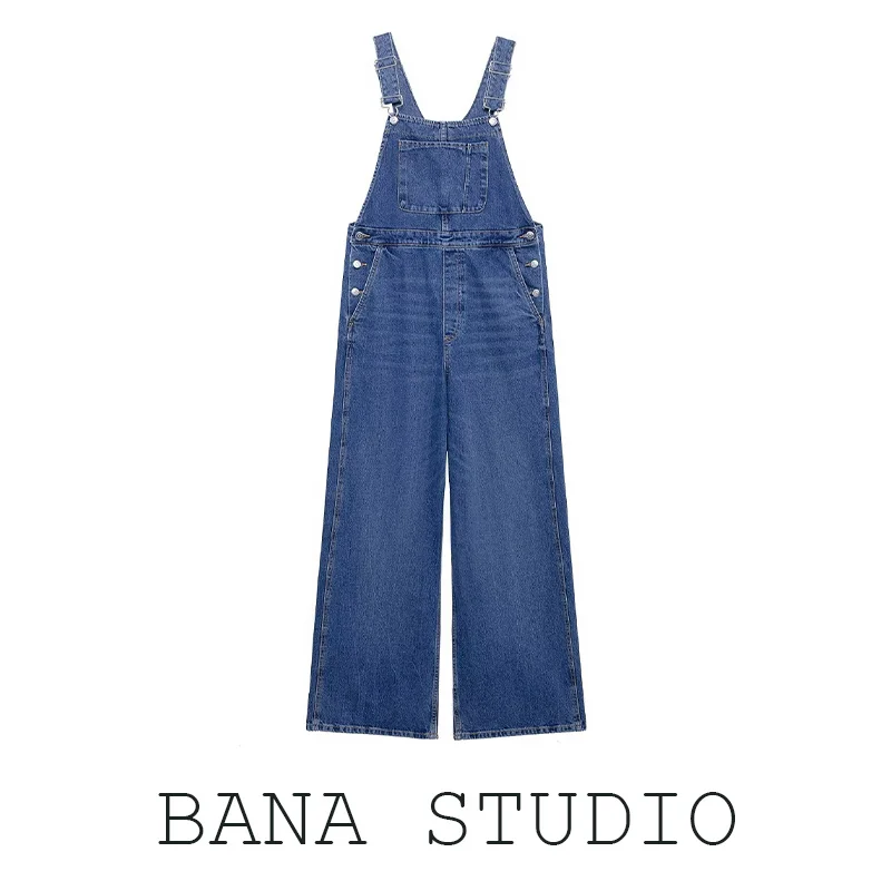 

Синие узкие прямые джинсовые комбинезоны, женские длинные брюки с высокой талией, весенние джинсы Faion College Sle BANA, узкая версия
