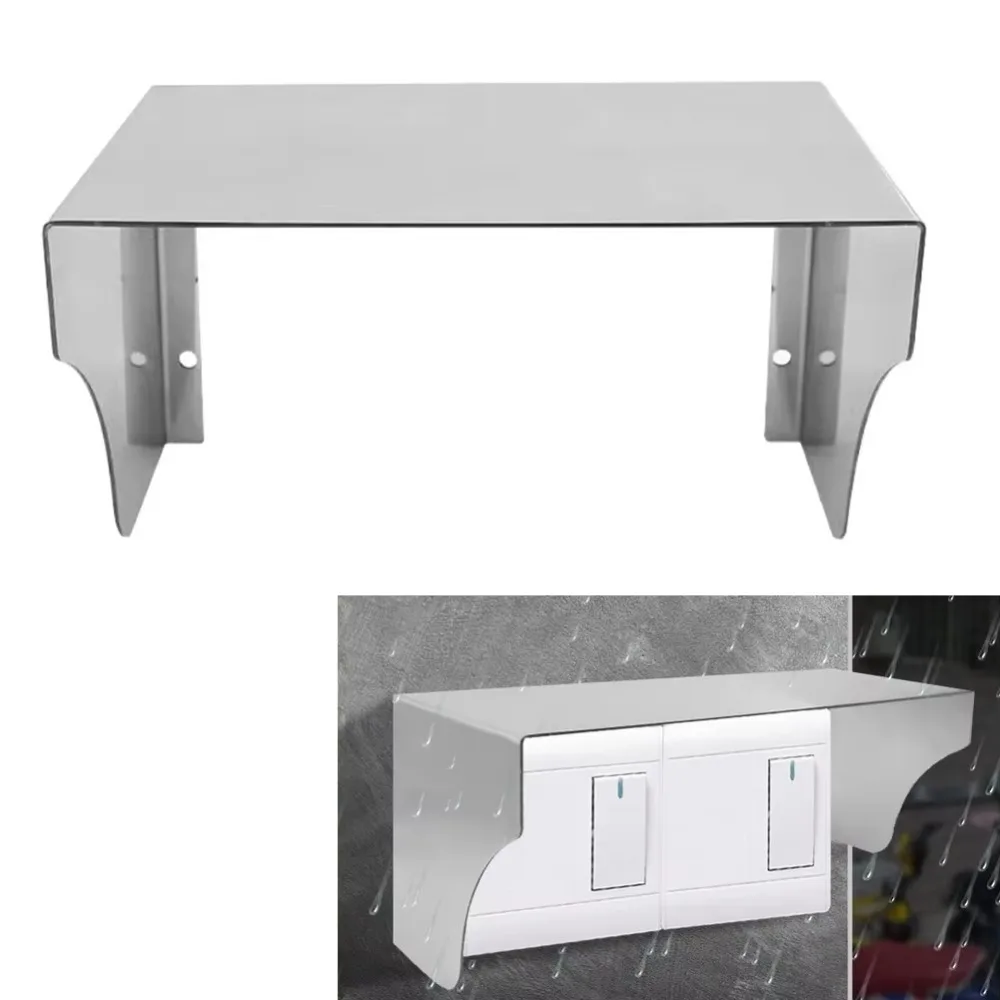 جودة الفولاذ المقاوم للصدأ غطاء مقاوم للماء المضادة للتصادم غير نافذ للمطر جرس الباب غطاء للمطر الأدوات المنزلية حماية التبديل في الهواء الطلق #2