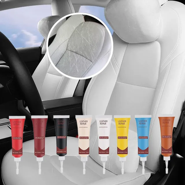 10ml żel do naprawy skóry samochodowej fotelik samochodowy Sofa skórzane wykończenie uzupełniający krem ​​regenerujący pasta do farby do konserwacji samochodu