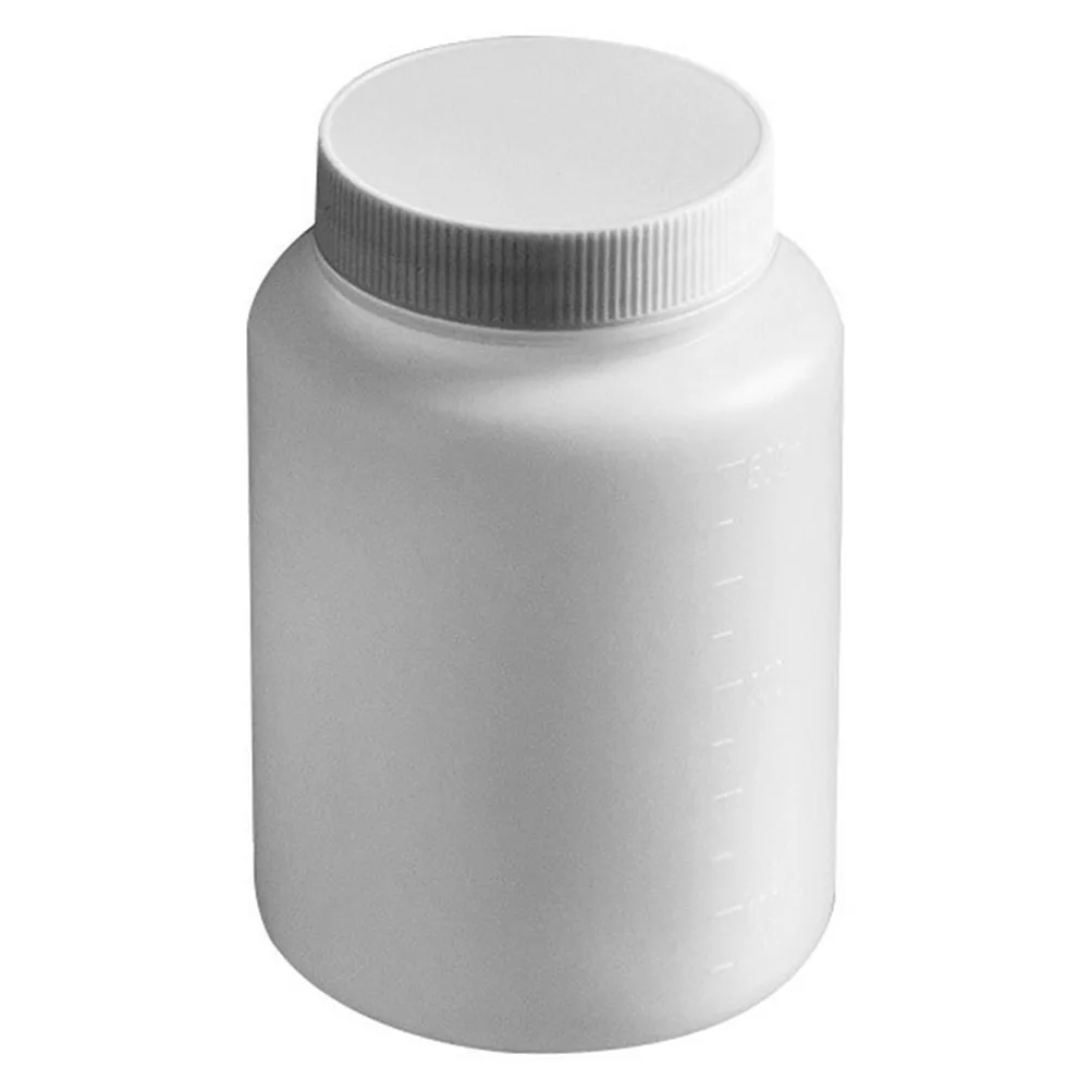 1Set Reagent Bottle Thickened Wide Mouth Plastic Biochemical Storage Bottle 500Ml Leakproof Scale Design Multipurpose Liquid