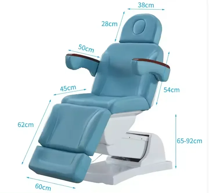 2026 Electric 3 4 Motors Facial Beauty Salon Bed Medical Spa Massage Treatment Table Podiatry Chair Aesthetic Tattoo Bed