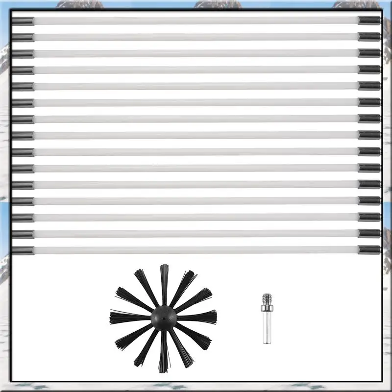 

Mar.17 шт., набор щеток для дымохода, бытовой промышленный дымоход, щетка для котла, сушилка, инструмент для чистки, набор для чистки камина