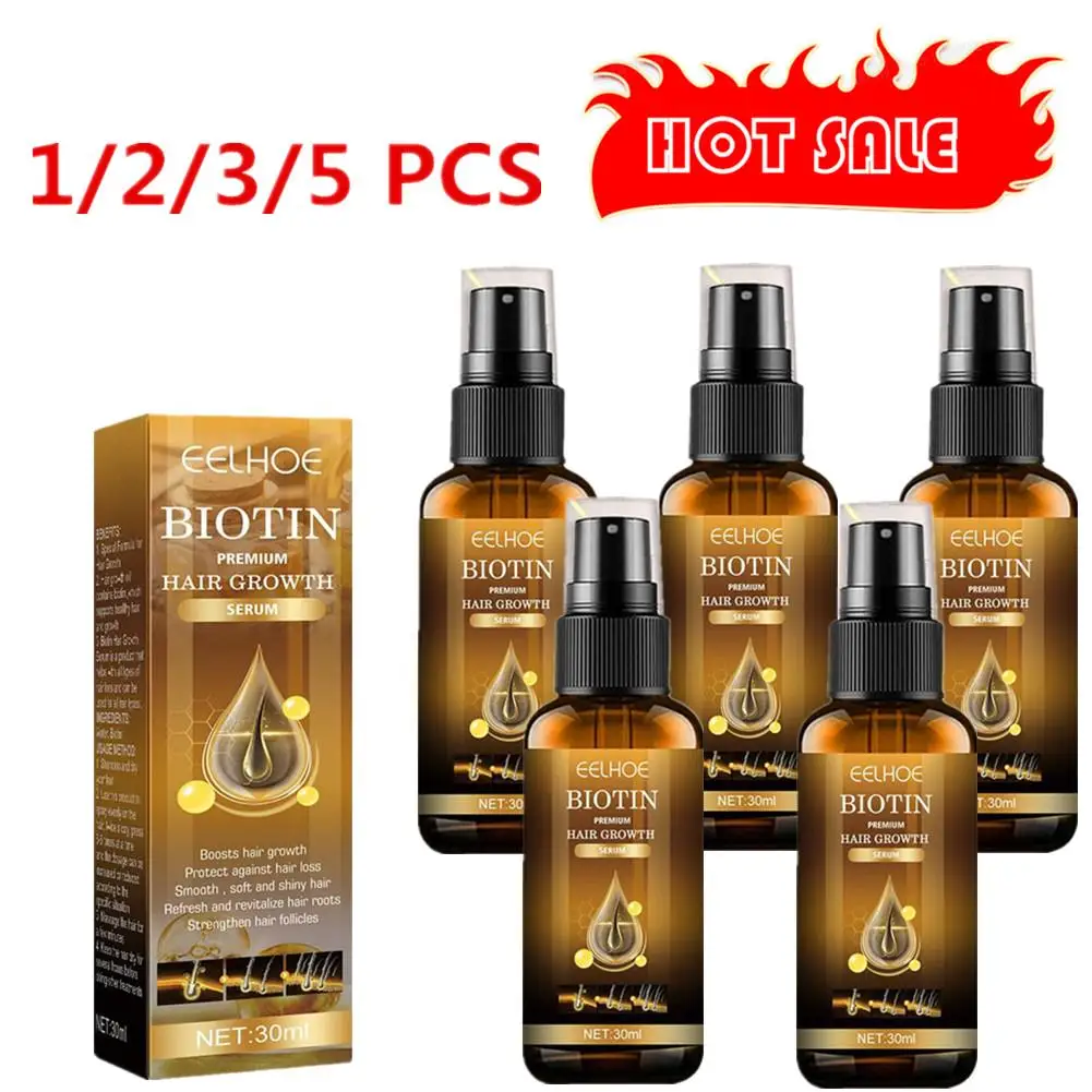 1-5PCS Fast Spray Products Anti Hair Loss Serum Prevent Baldness Treatment Scalp Dry Damaged Essential Oil Hair Beauty