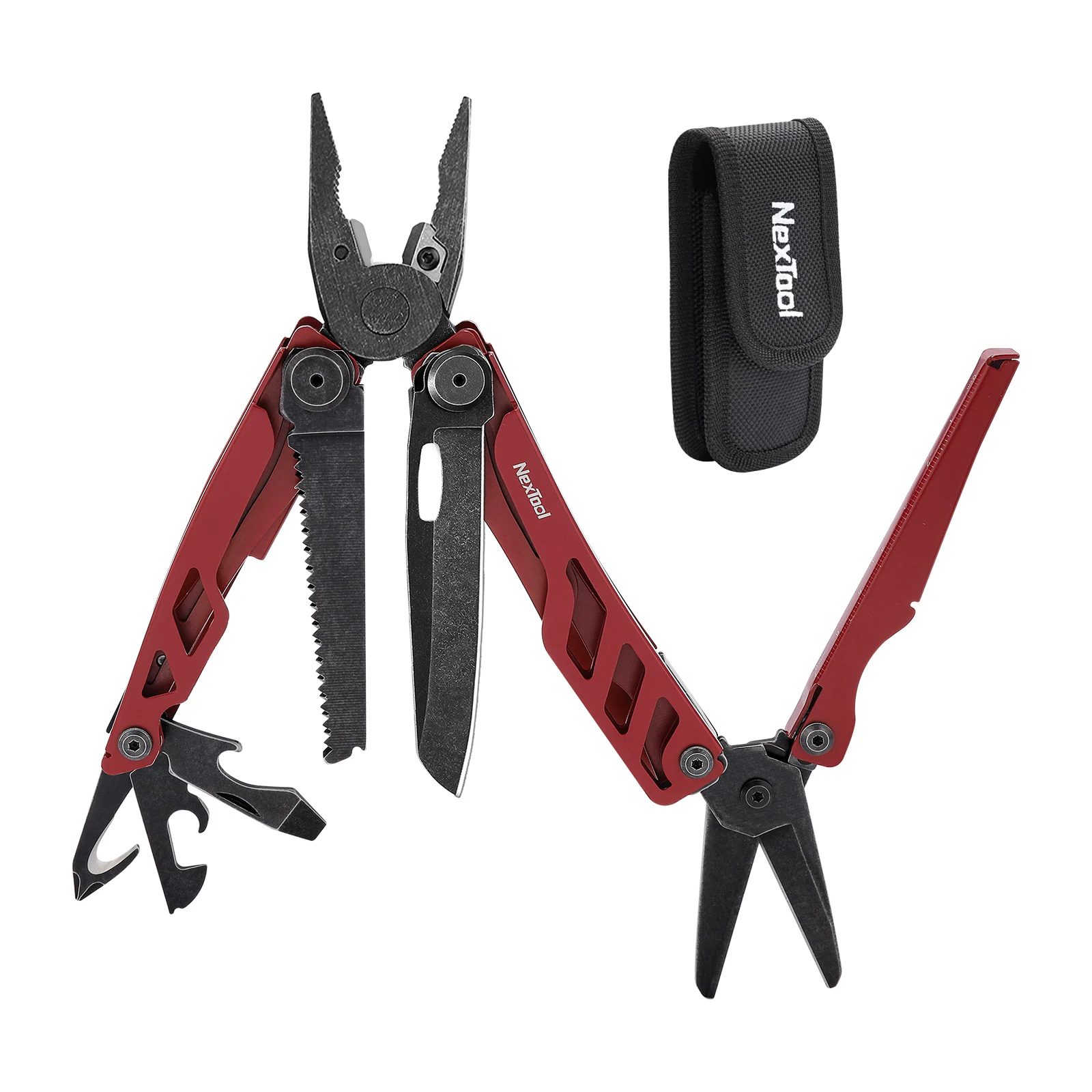 NexTool Flagship Pro 16 IN 1 Function MultiTool Plier Pocket Knife with Scissors Bottle Opener Compact EDC Tool for Camping