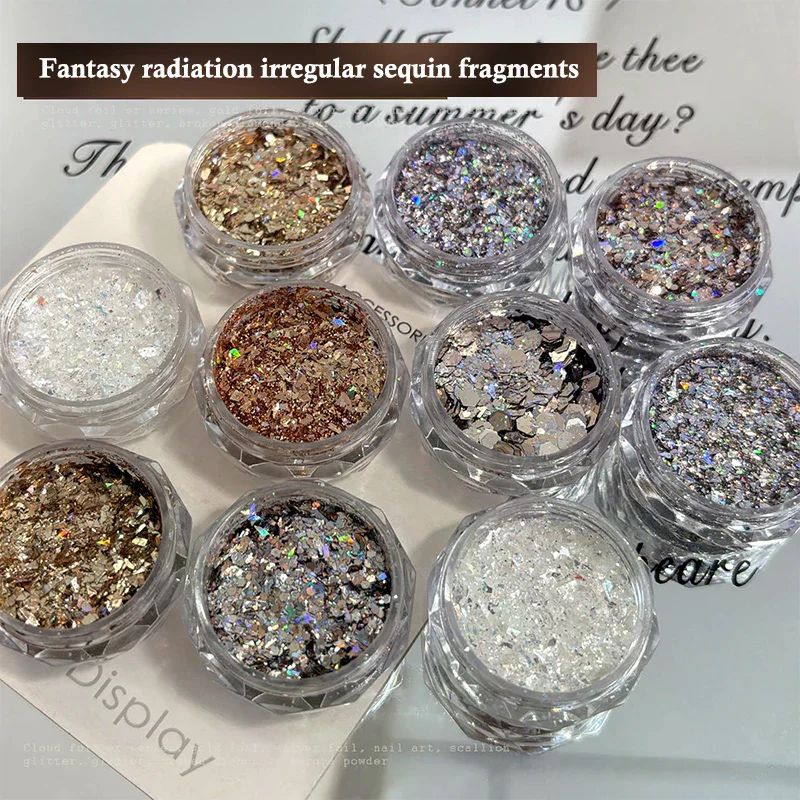 1Box Mini Sparkling Star Nail Glitter Sparkling Pentagram Nail Decoration Nail Salon Design Accessories DIY Nail Art Design