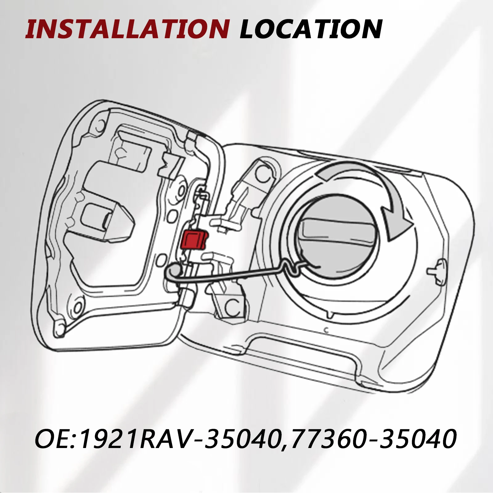Fuel Filler Opening Lid Spring Hinge Clip For Lexus Toyota RAV4 Camry Avalon Lexus ES300H LX570 77360-35040 Replacement Car Part