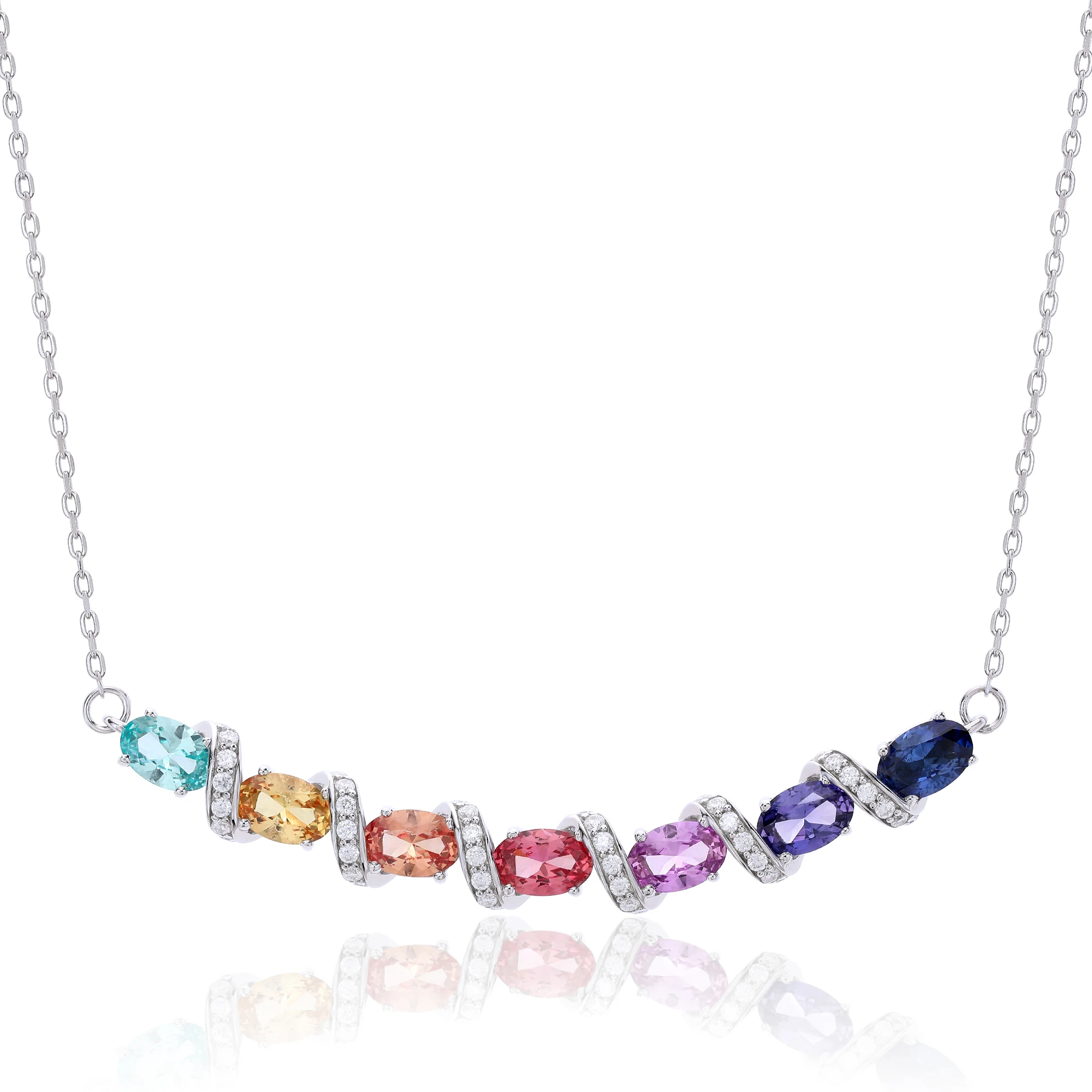 

Серебряный комплект Eme jewe925 с разноцветными драгоценными камнями, легкая роскошь, нишевый дизайн, подвеска, элегантность, универсальные украшения.