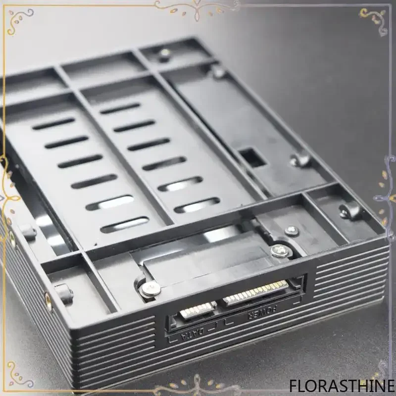 AU67-2.5 Inch to 3.5 Inch Internal Floppy Bay SATA III 6Gbps Tray-less Rack Mobile for 2.5 HDD SSD Hard Drive Backplane, Du