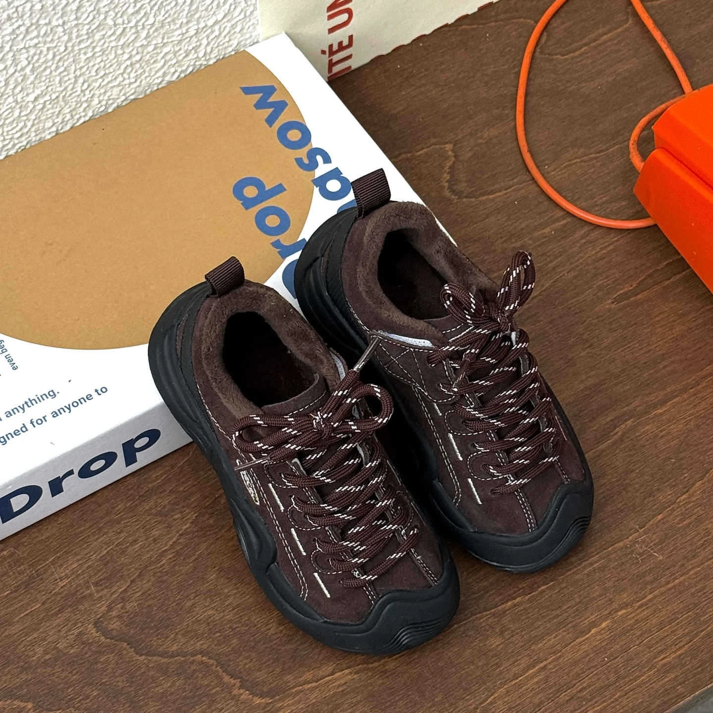 أطفال طفل الطلاب احذية الجري متعددة الاستخدامات الشتاء الأطفال بنين بنات جلد البقر المدبوغ العلوي الصوف مبطن أحذية رياضية دافئة