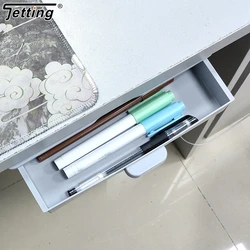 1Pc Self-Adhesive Under Desk Drawer Hidden Storage Box Makeup Organizer Self Stick School Stationery Case Pencil Tray Wholesale