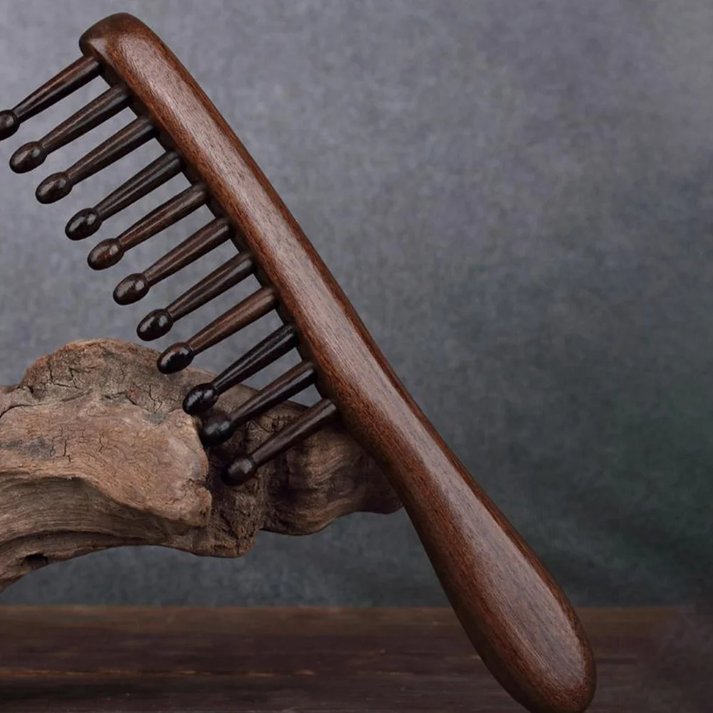 

Natural Sandalwood Wooden Wide Tooth Comb for Curly Hair Detangling and Scalp Massage Wooden Comb Combs for Women