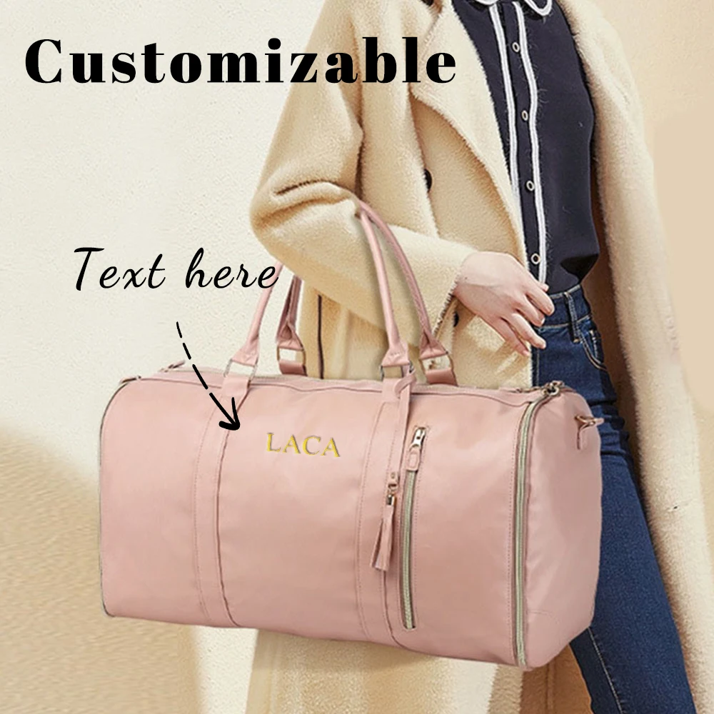 

Customized name multi-functional folding suit bag, large-capacity carry-on suitcase, independent shoe compartment zoned storage
