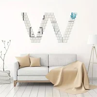 50/100pcs Mini Square 3cm Glass Mirror Tiles Small True Glass Mosaic for DIY Crafts Art Supplies, Home Wall Door Decor 3