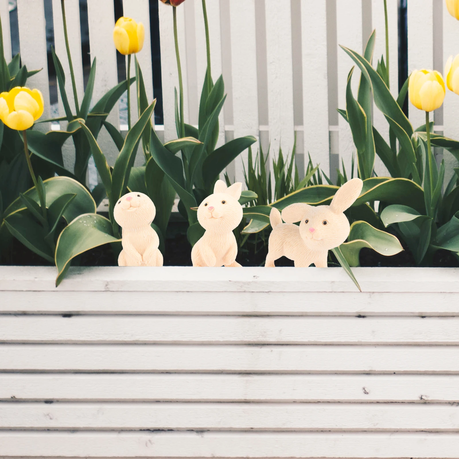 

8 Pcs Rabbit Decor naments Durable PVC Material for Garden Lawn Party Mini L scaping Adornments Cute Bunny Plants Rustic