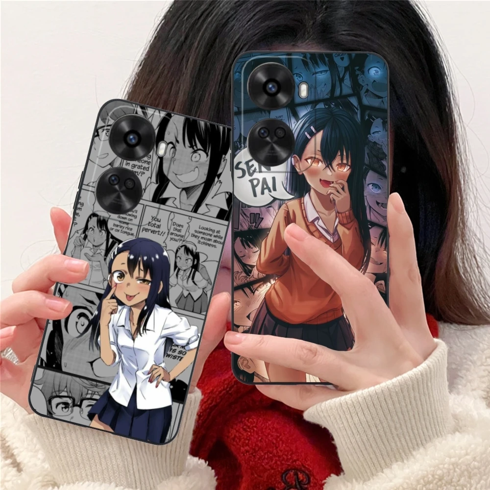 Hayase Nagatoro Anime Mobile Cell Phone Case for Huawei Nova 12 11 10 9 8 7 Pro SE 5G Black Soft Phone Cover Shell