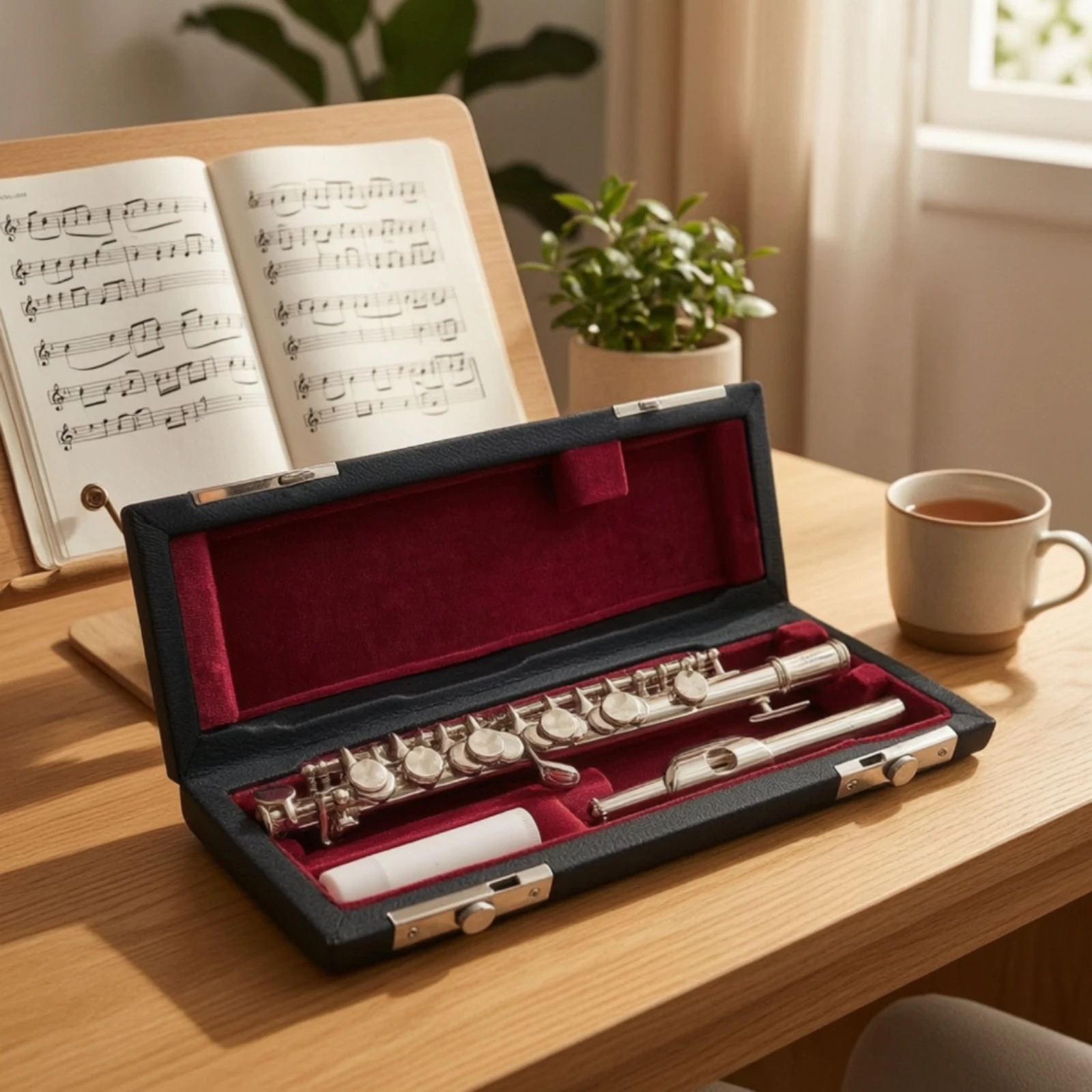 C Piccolo Nickel Plated Piccolo with Hard Case Woodwind Student Compact for Beginners, Rehearsals, Stage Practice