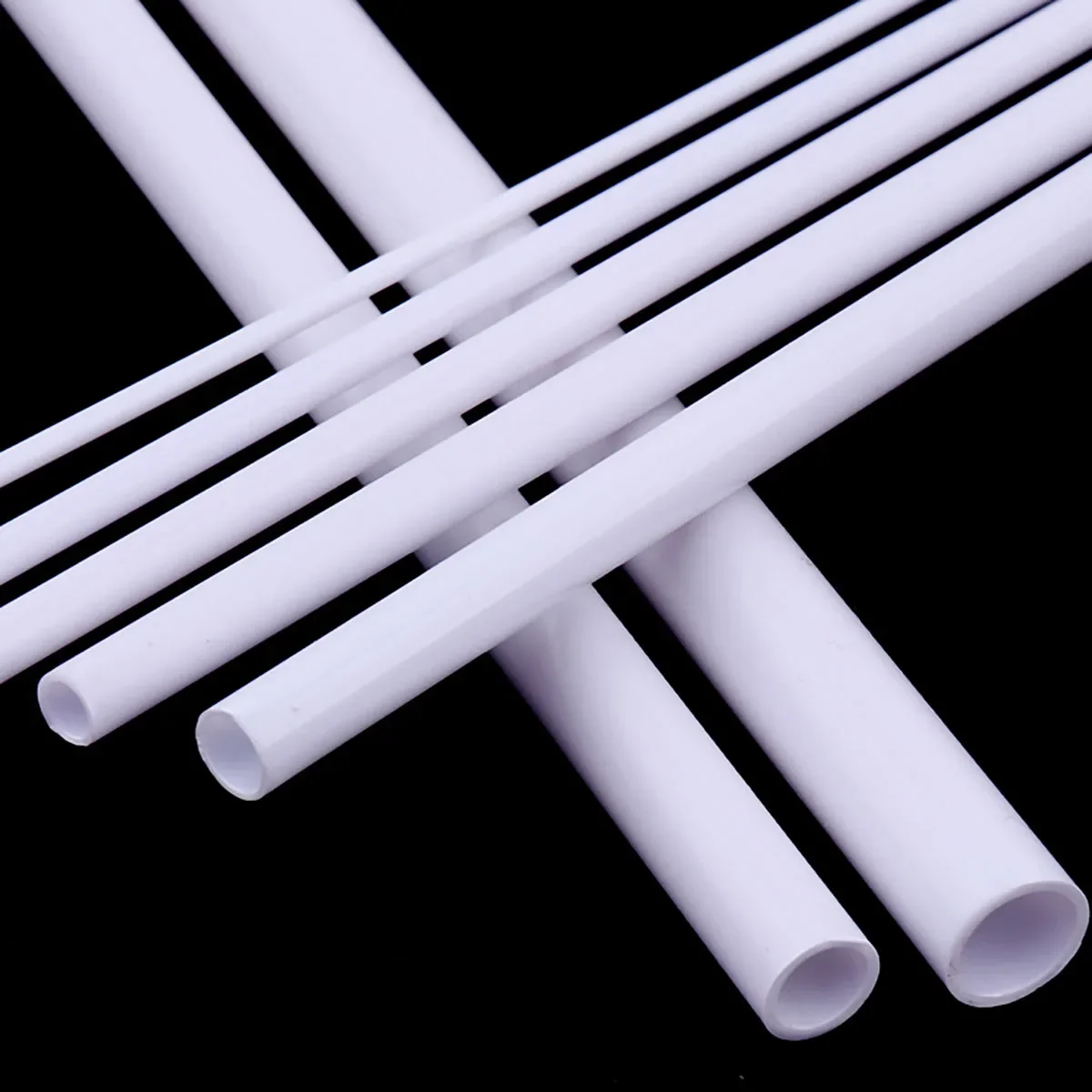 1-20Pcs White ABS Pipe Tube Round Plastic Hollow Pipe Dia 2/3/4/5/6/8mm x Length 250mm DIY Handmade Sand Table Material