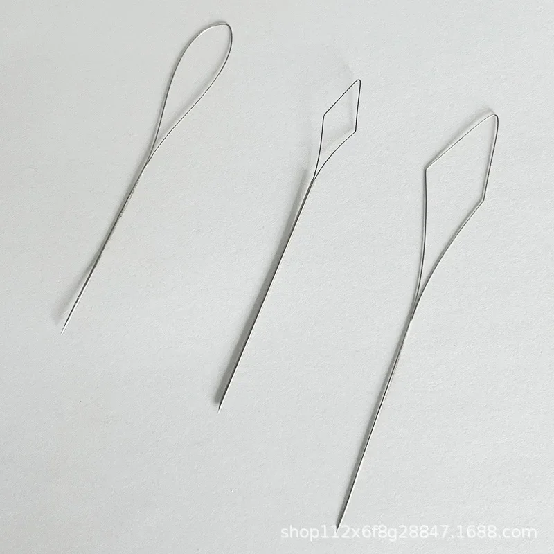 10 Pcs Hand Woven Wig Needles Threader Stainless Steel Hairpiece Repair Hook Needles